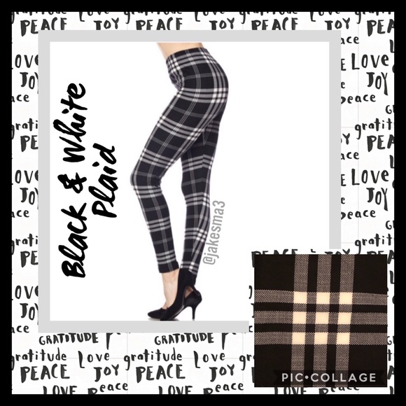 🔲вlαck & whítє plαíd lєggíngѕ🔲 - Picture 2 of 4